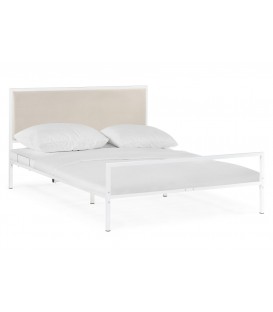 Двуспальная кровать Азет 1 160х200 белый / light beige