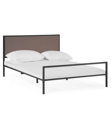 Двуспальная кровать Азет 1 160х200 черный / dark brown
