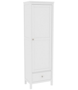 Шкаф для одежды 11 Кантри однодверный, массив сосны, цвет белый