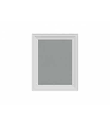 Зеркало навесное Кантри 40х50, массив сосны, цвет белый