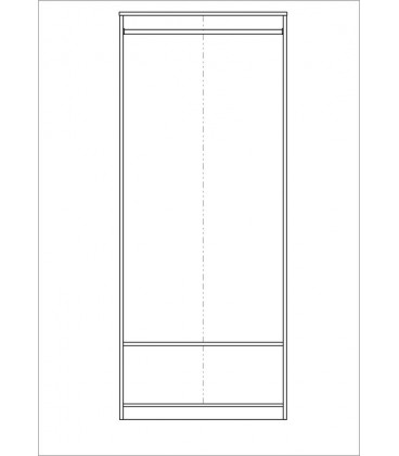 Шкаф СИРИУС двухдверный с выдвижным ящиком, ДСП, цвет Дуб Сонома