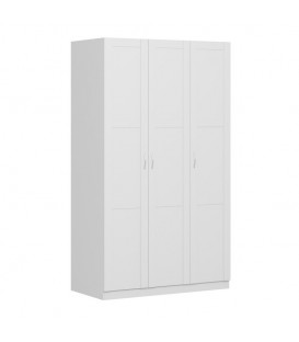Шкаф ПЕГАС трехдверный с рамочным фасадом, ДСП, цвет белый