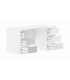 Стол КАСТОР письменный двухтумбовый с шестью ящиками, ДСП, цвет белый