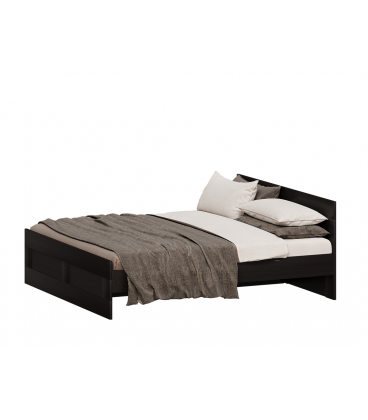 Кровать СИРИУС двухспальная с ортопедическим основанием 180х200, ДСП, цвет Дуб Венге