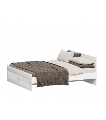 Кровать СИРИУС двухспальная с ортопедическим основанием 180х200, ДСП, цвет белый