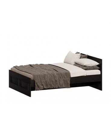 Кровать СИРИУС двухспальная с ортопедическим основанием 140х200, ДСП, цвет Дуб Венге