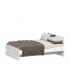 Кровать СИРИУС двухспальная с ортопедическим основанием 140х200, ДСП, цвет белый