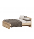 Кровать СИРИУС двухспальная с ортопедическим основанием 160х200, ДСП, цвет Дуб Сонома
