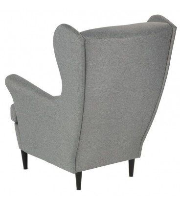 Кресло для отдыха Тойво серый, ткань рогожка