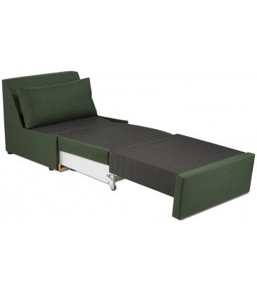 Кресло для отдыха Такка тёмно-зелёный, ткань рогожка