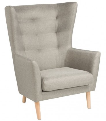 Кресло для отдыха Саари светло-серое, ткань рогожка