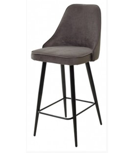 Полубарный стул NEPAL-PB велюр графит / черный каркас
