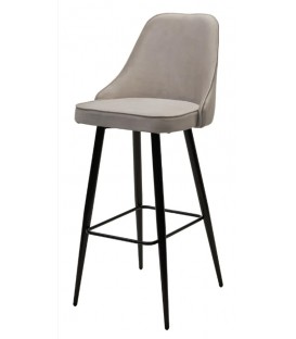 Полубарный стул NEPAL-PB латте велюр/ черный каркас
