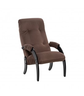 Кресло для отдыха Модель 61, венге, велюр V23 молочный шоколад
