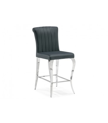 Полубарный стул Joan dark grey / steel