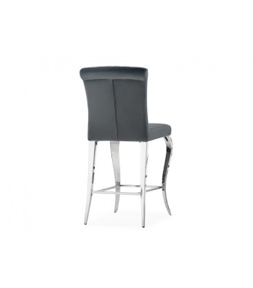 Полубарный стул Joan dark grey / steel