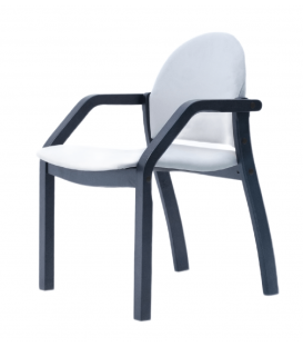 Стул-кресло Джуно 2.0 чёрное дерево/серый