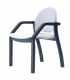 Стул-кресло Джуно 2.0 чёрное дерево/серый
