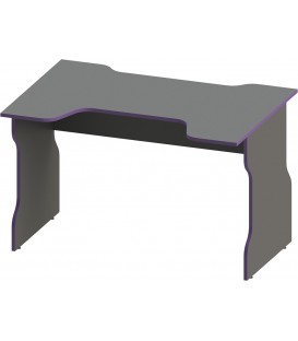 Стол компьютерный ВАРДИГ K1 120x82, антрацит/фиолетовый
