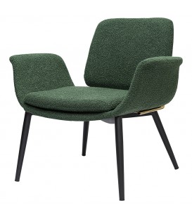 Лаунж-кресло Hilde, букле, темно-зеленое