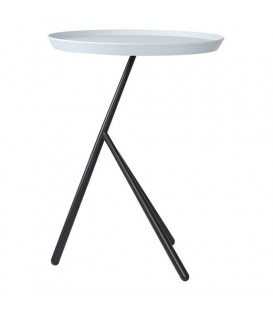 Столик приставной Sustainable, Ø37,7 см, серый/черный