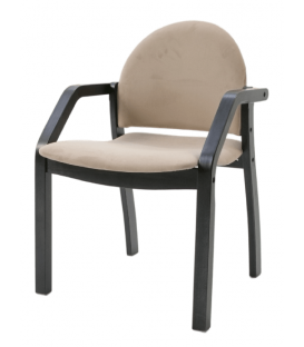 Стул-кресло Джуно 2.0 черный / бежевый