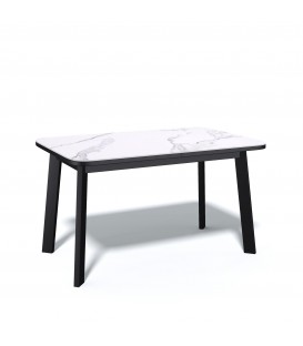 Стол KENNER AA1200 черный/керамика мрамор белый