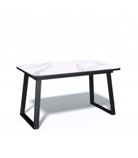 Стол KENNER AZ1200 черный/керамика мрамор белый