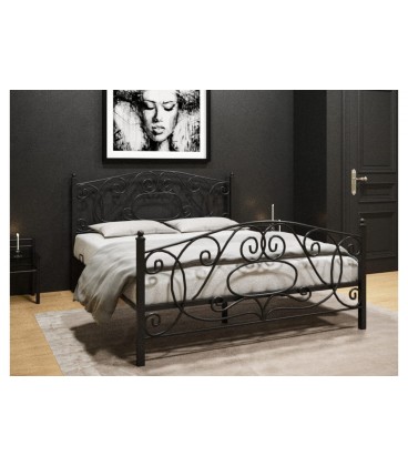 Двуспальная кровать Викси 160х200 черная 482085