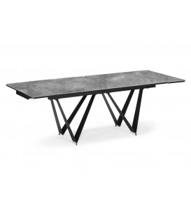 Керамический стол Марвин серый глянец / черный 571394