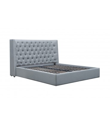 Кровать GC1726 (160-200) серый с ящиком для белья