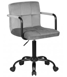 Офисное кресло для персонала DOBRIN TERRY BLACK LM-9400 велюр, серый