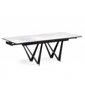 Керамический стол Марвин белый мрамор / черный 572423