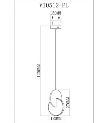 Светильник подвесной светодиодный Moderli V10512-PL Mesa