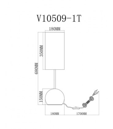 Лампа настольная Moderli V10509-1T Flint