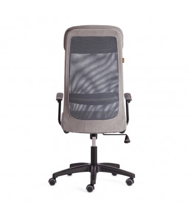 Кресло PROFIT (мп), флок / ткань, серый