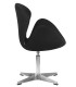 Кресло дизайнерское DOBRIN SWAN LMO-69А, ткань, черный