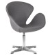 Кресло дизайнерское DOBRIN SWAN LMO-69А, ткань, серый AF7