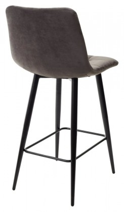 Полубарный стул CHILLI-QB графит велюр / черный каркас