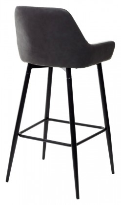 Барный стул PUNCH светло-серый меланж FC-01/ экокожа антрацит RU-08
