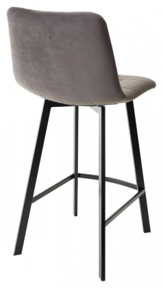 Полубарный стул CHILLI-QB SQUARE графит велюр / черный каркас