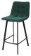 Полубарный стул CHILLI-QB SQUARE зеленый велюр / черный каркас