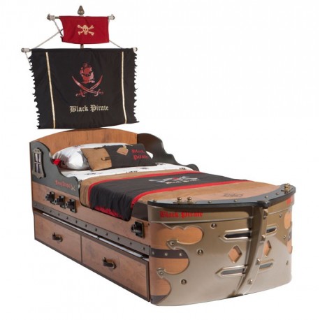 Кровать корабль Cilek Black Pirate
