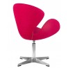Кресло дизайнерское DOBRIN SWAN LMO-69А, ткань, бордовый