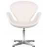 Кресло дизайнерское DOBRIN SWAN LMO-69А, экокожа, белый
