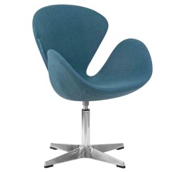 Кресло дизайнерское DOBRIN SWAN LMO-69А, ткань, синий