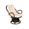 Кресло вращающееся "FLORES" 5005 с подушкой, античный черно-коричневый
