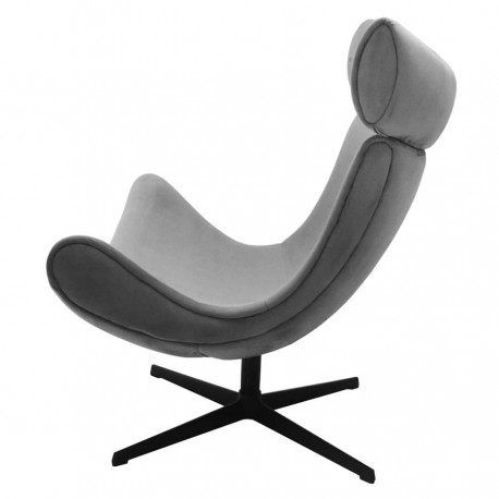 Кресло TORO серый, искусственная замша