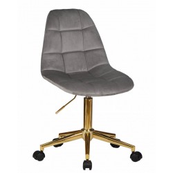 Офисное кресло для персонала DOBRIN DIANA LM-9800-Gold, серый велюр