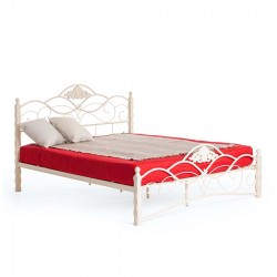 Кровать CANZONA (160х200) Wood slat base с деревянными ламелями, белый